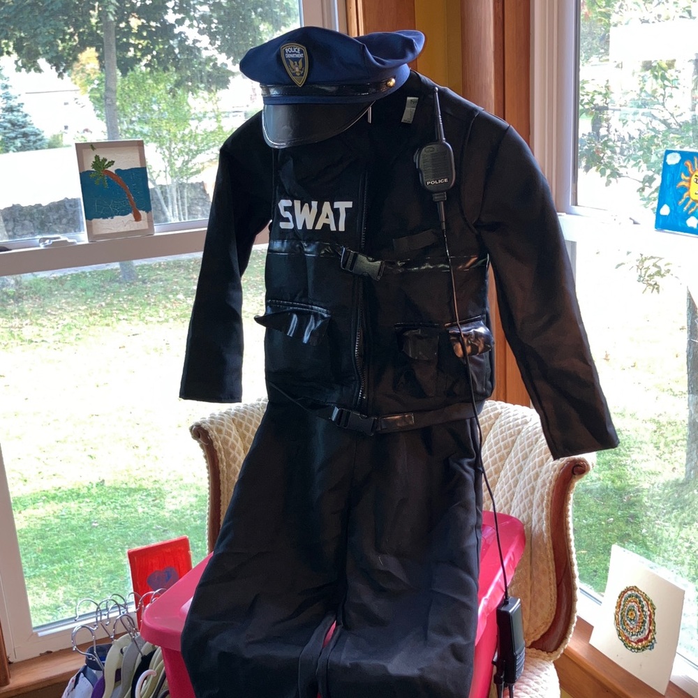 Black SWAT Costume with Cap
